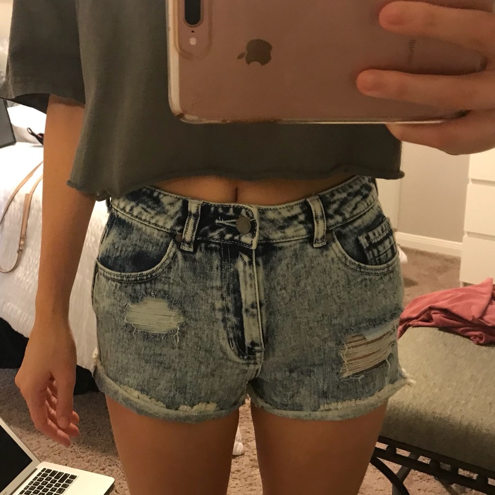 Denim shorts